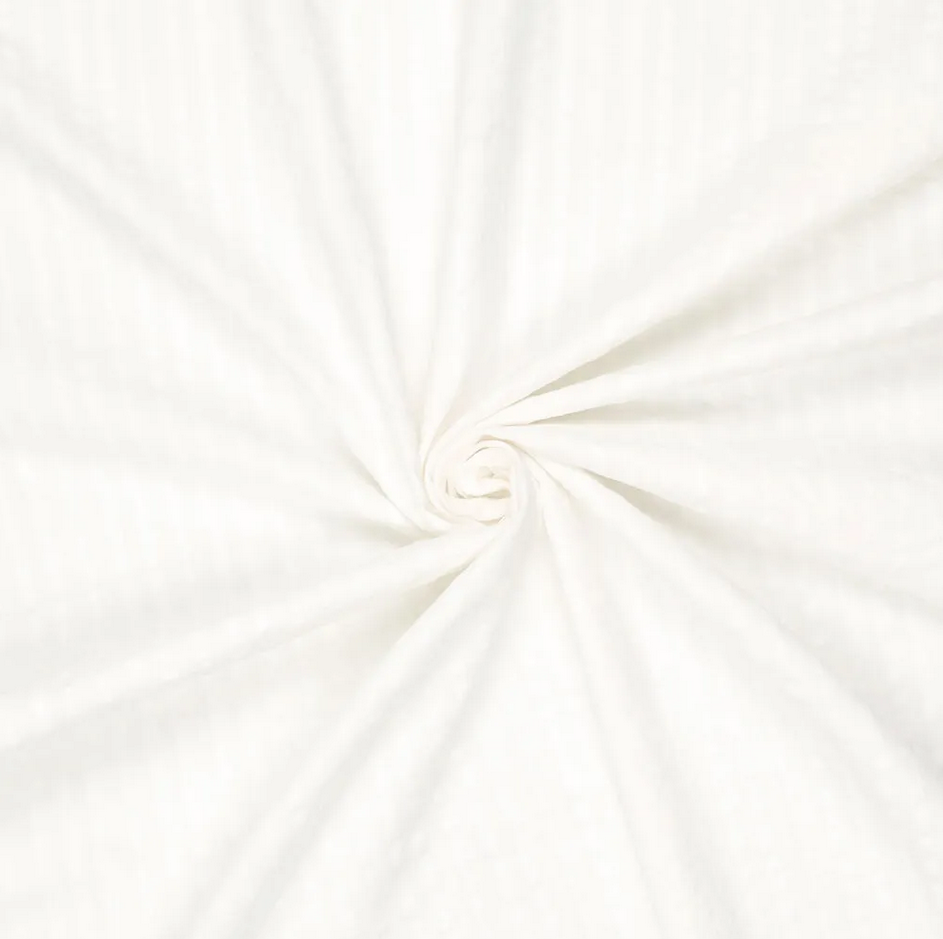 Seersucker Chalk Cotton Off White