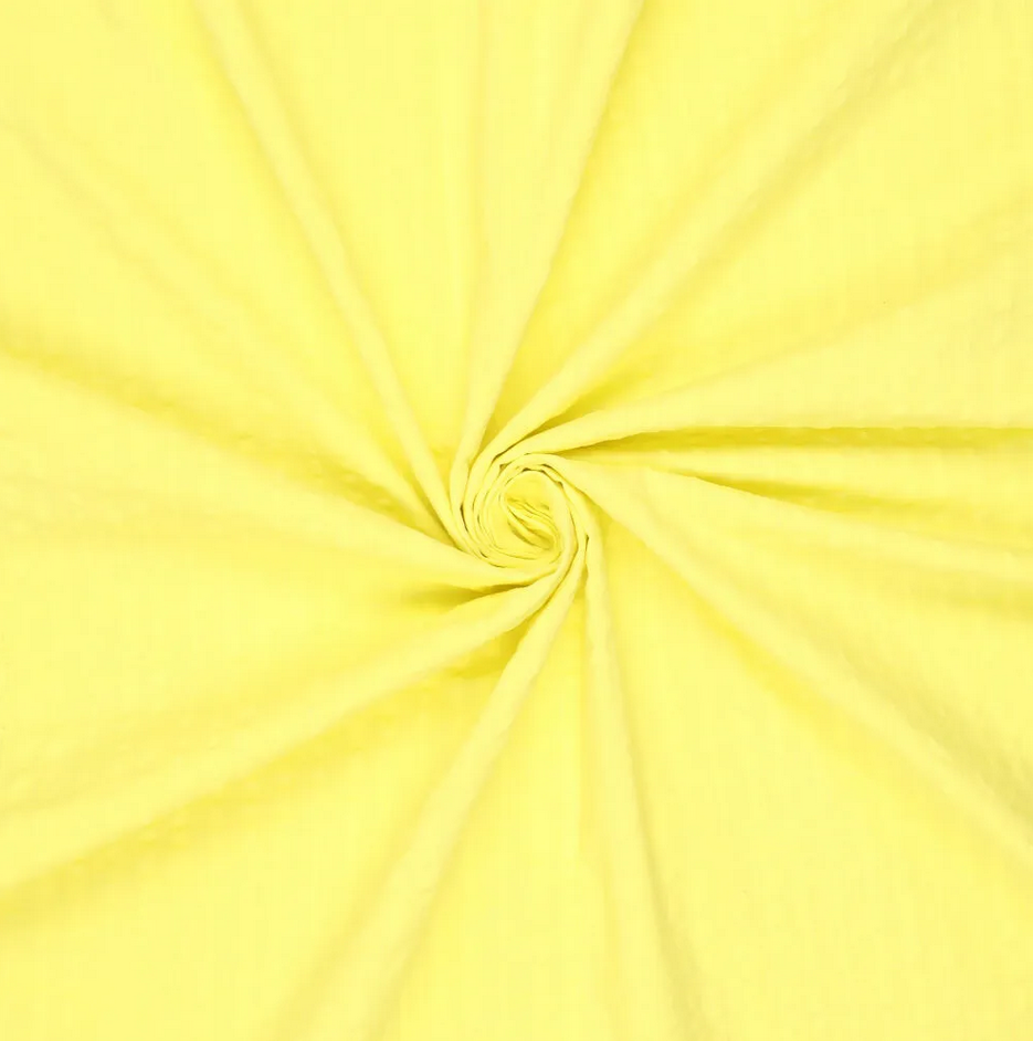Seersucker Chalk Cotton Yellow