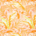 Viscose Linnen Digi Vibrant Leaves Orange