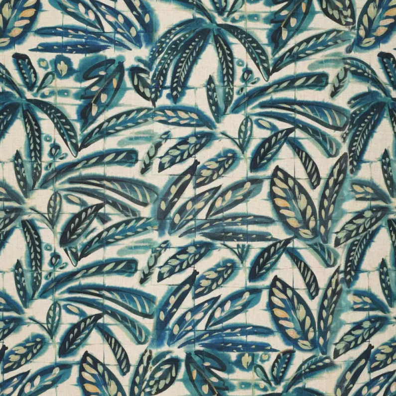 Viscose Linnen Digi Bali Trees Petrol