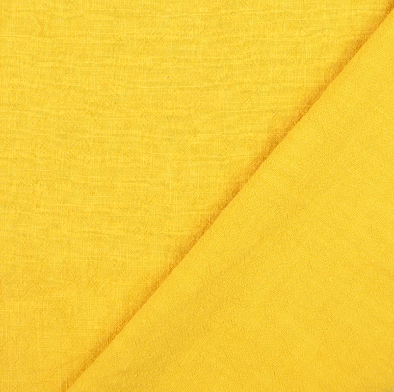 Gewassen Linnen Uni Yellow