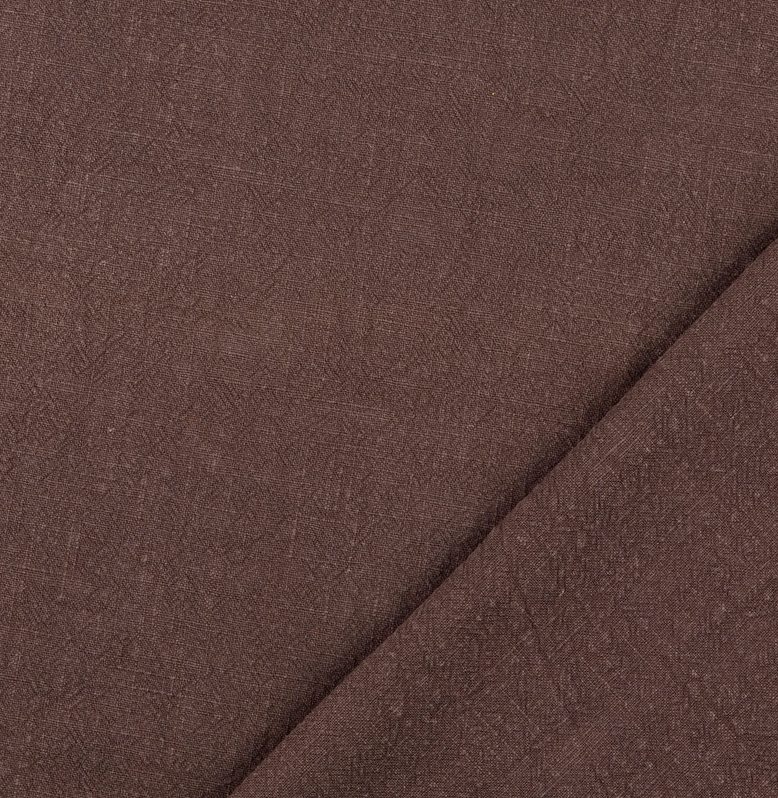 Gewassen Linnen Uni Brown