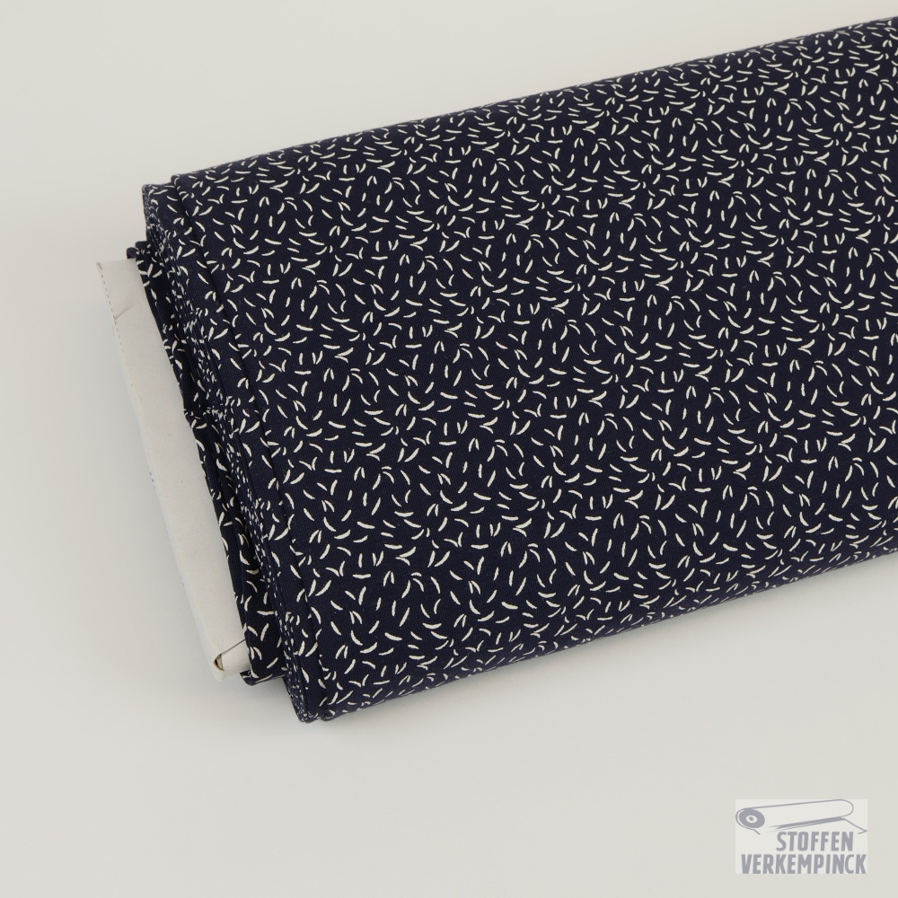 Jersey Katoen Small Design Navy