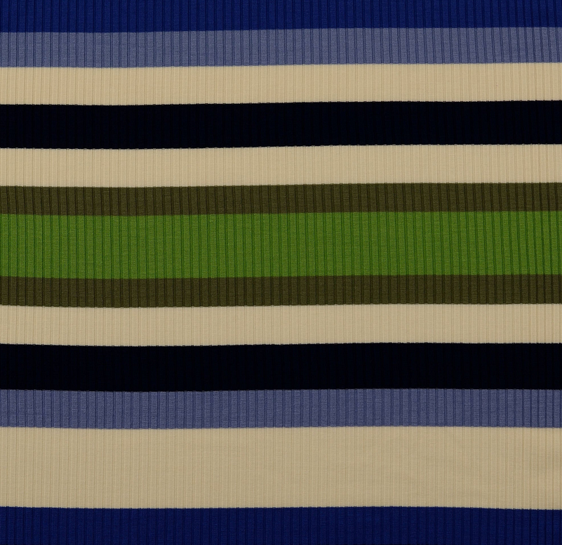 Jersey Iregular Stripes Green/Blue