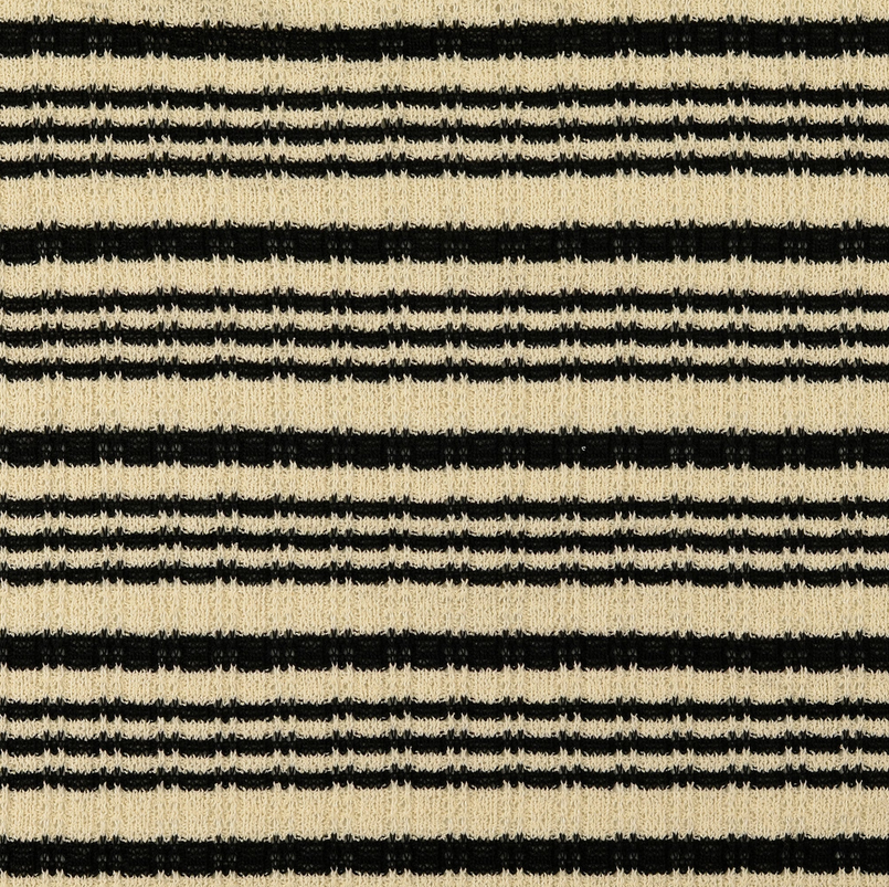 Heavy Jersey Stripes Black
