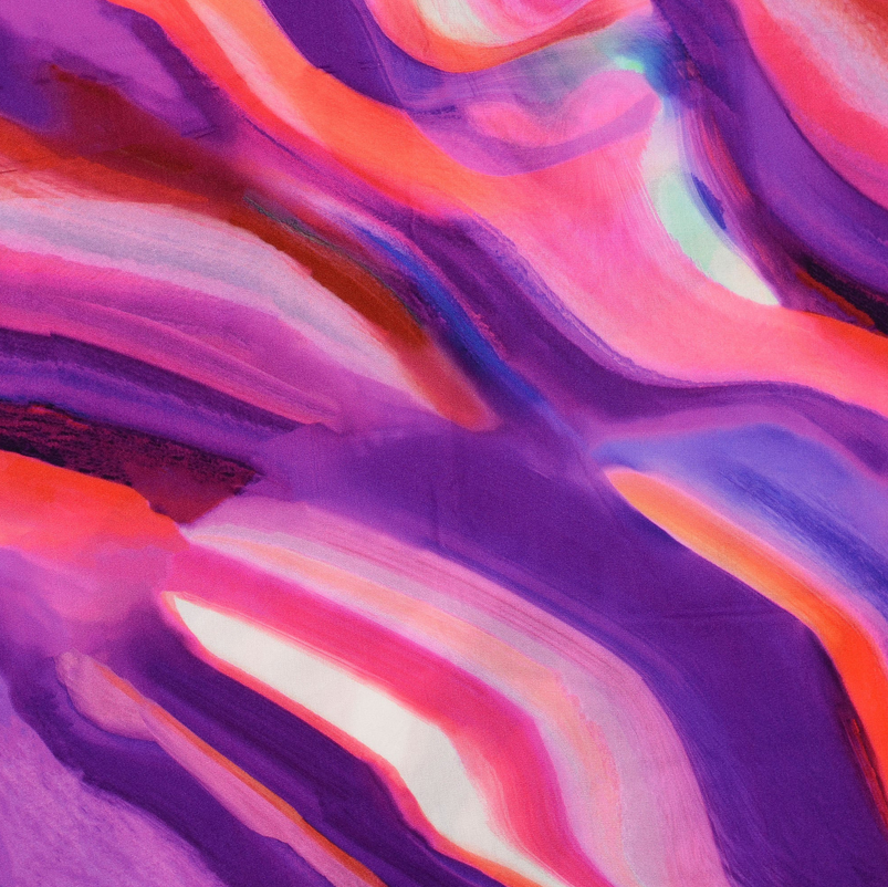 Viscose Poplin Digital "Batik" Fuchsia