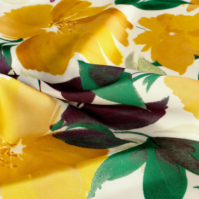 Satin Flowered Yellow