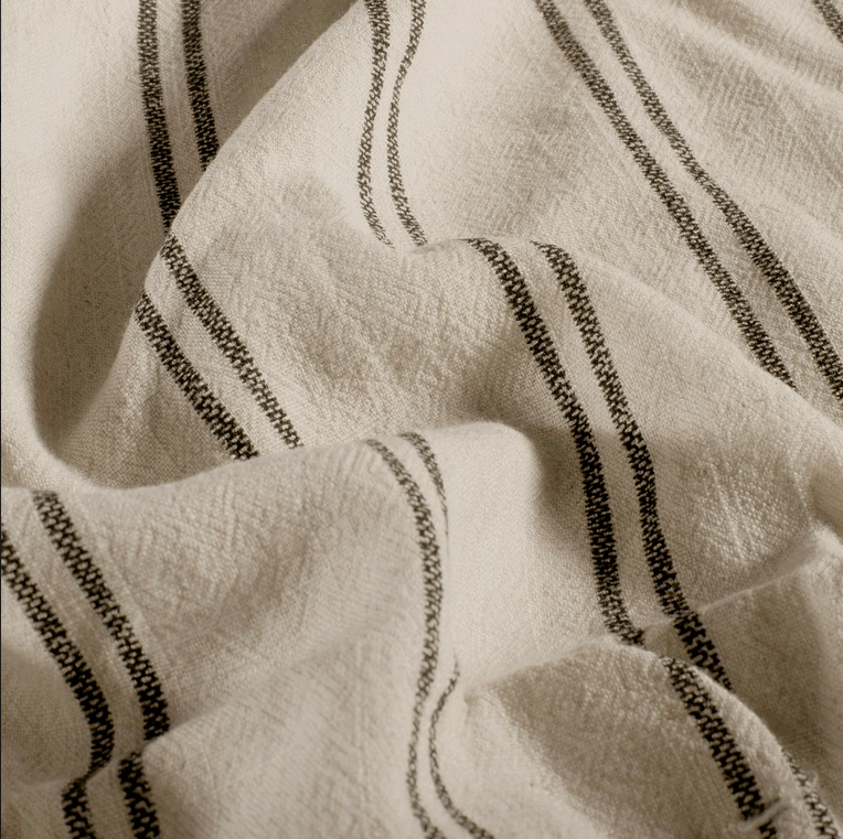 Viscose Linnen Stripes Ecru