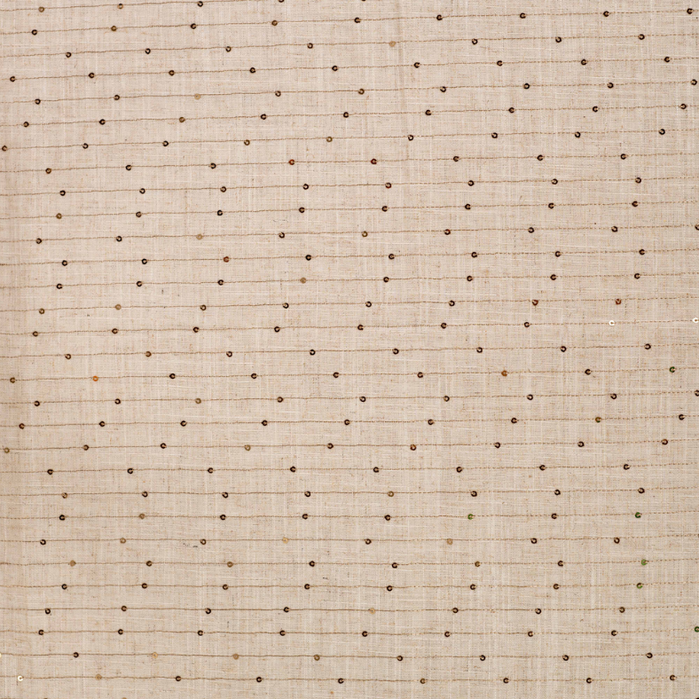 Viscose Linnen Sequin Stripe Sand