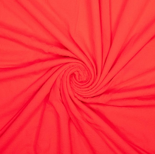 Cotton Seersucker Red