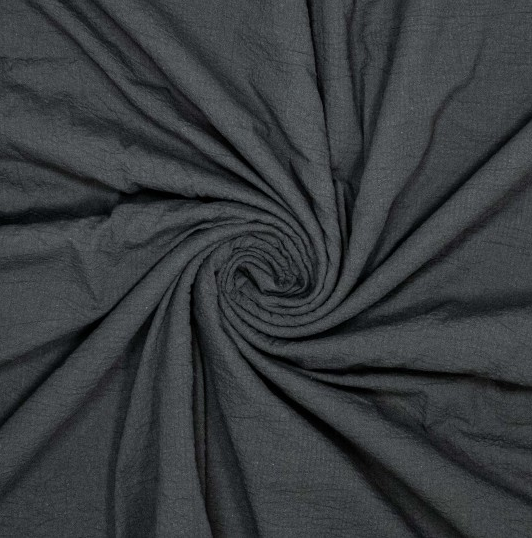 Cotton Seersucker Black