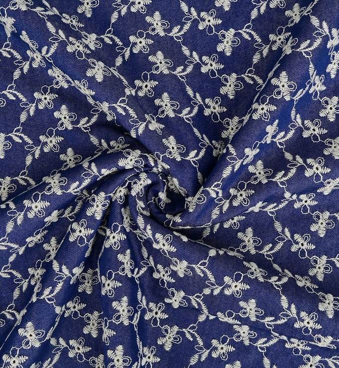 Broderie Light Jeans Flower A