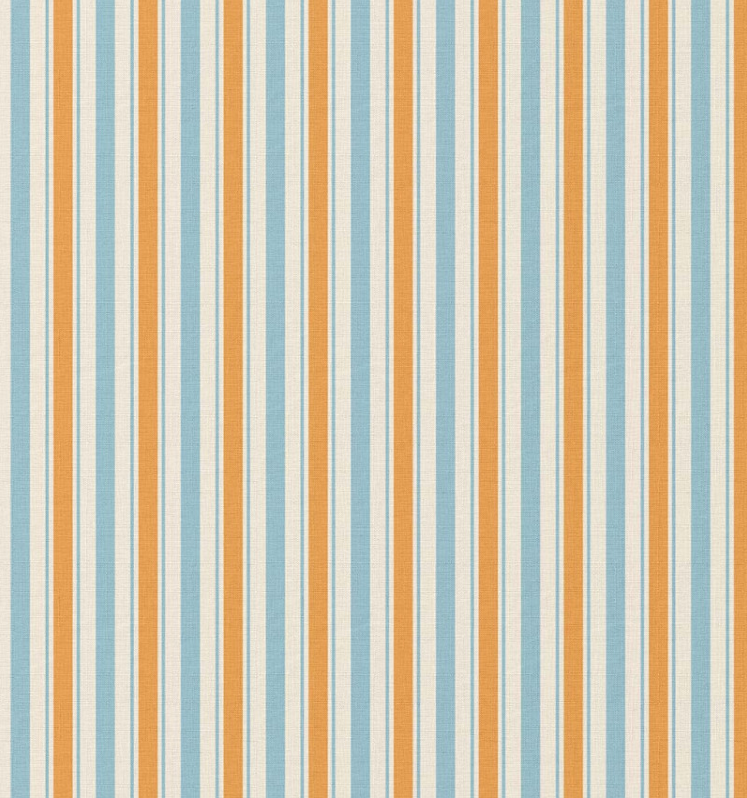 Katoen Rayures "Lydia" Blue/Orange