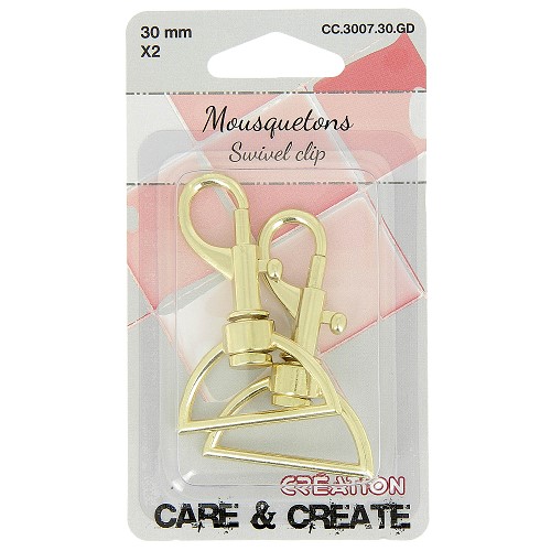 Musketonhaak 30mm Goud 2x 