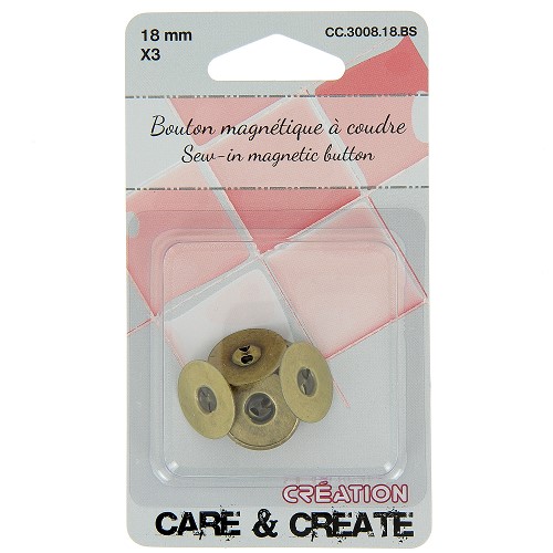 Magnetische knoop 18mm koper 3x