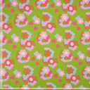 French Terry Glitter Flower Green