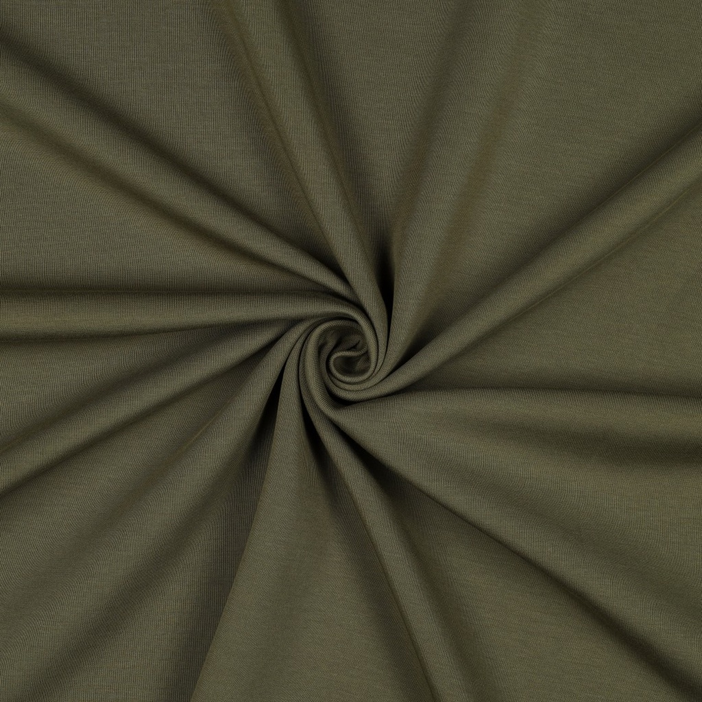 Cotton Interlock Jersey Army Green