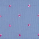 Cotton Stripes Sequins Hearts Blue