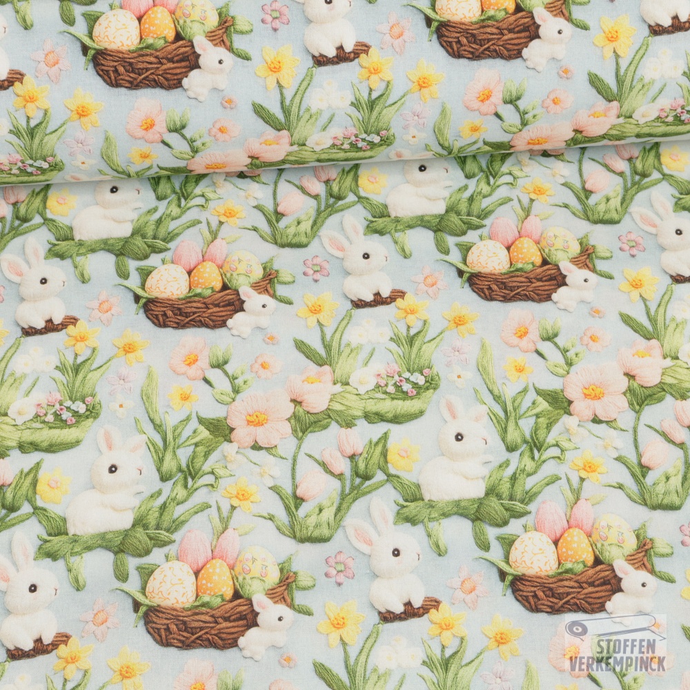 Katoen Easter Bunny 3D-print Light Blue