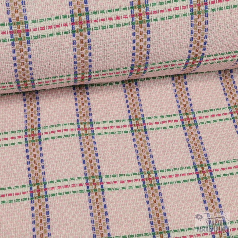 Geweven Ruit Rose/Brown