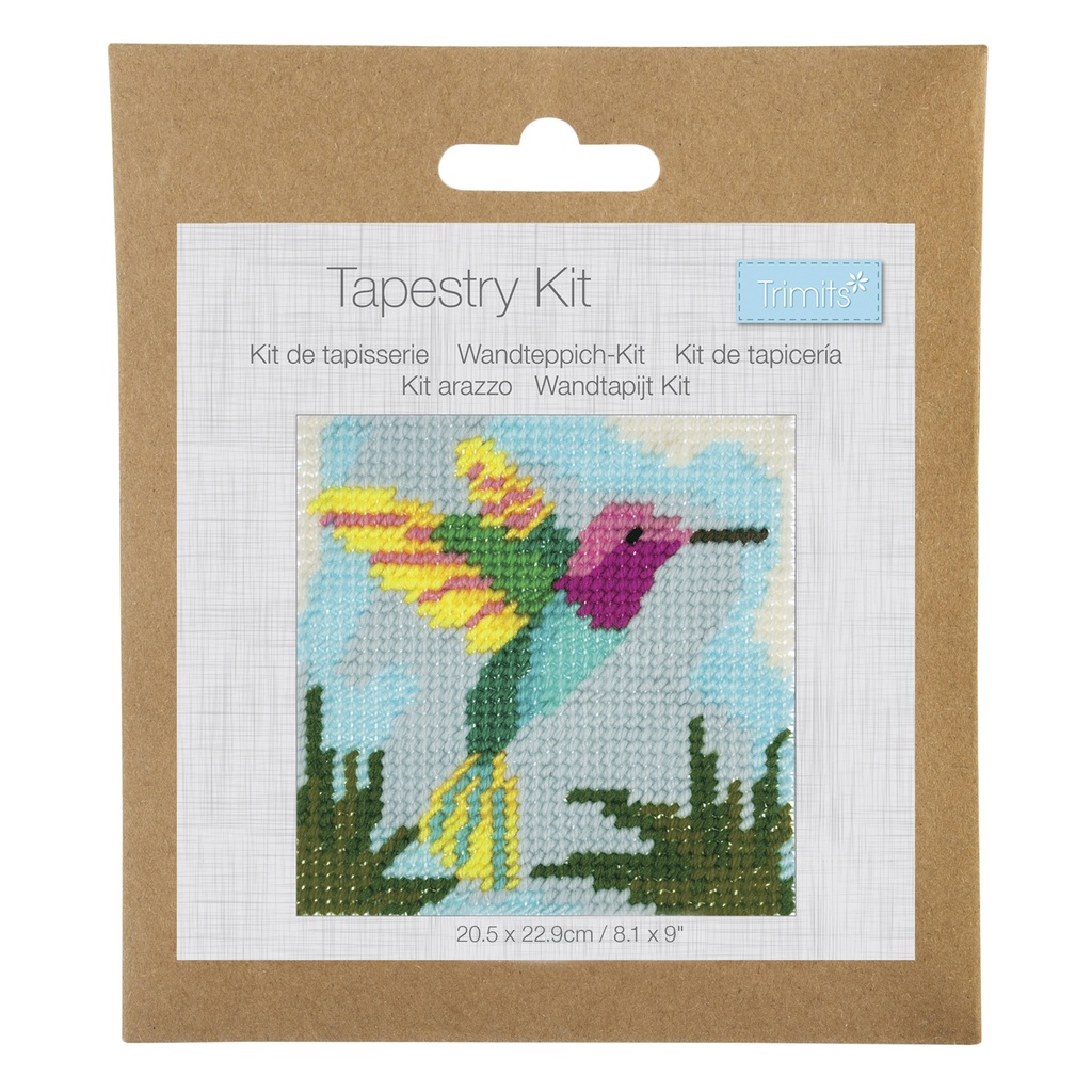 Halve Kruissteek/Tapisserie kit : 16,9cm x 16,9cm : Kolibri