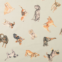 Cotton Digital Dogs Grey