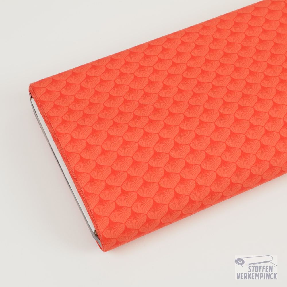 Cotton Poplin Leaf Coral