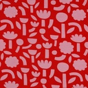 Jennifer Bouron Organic Jersey Flowers - Orange