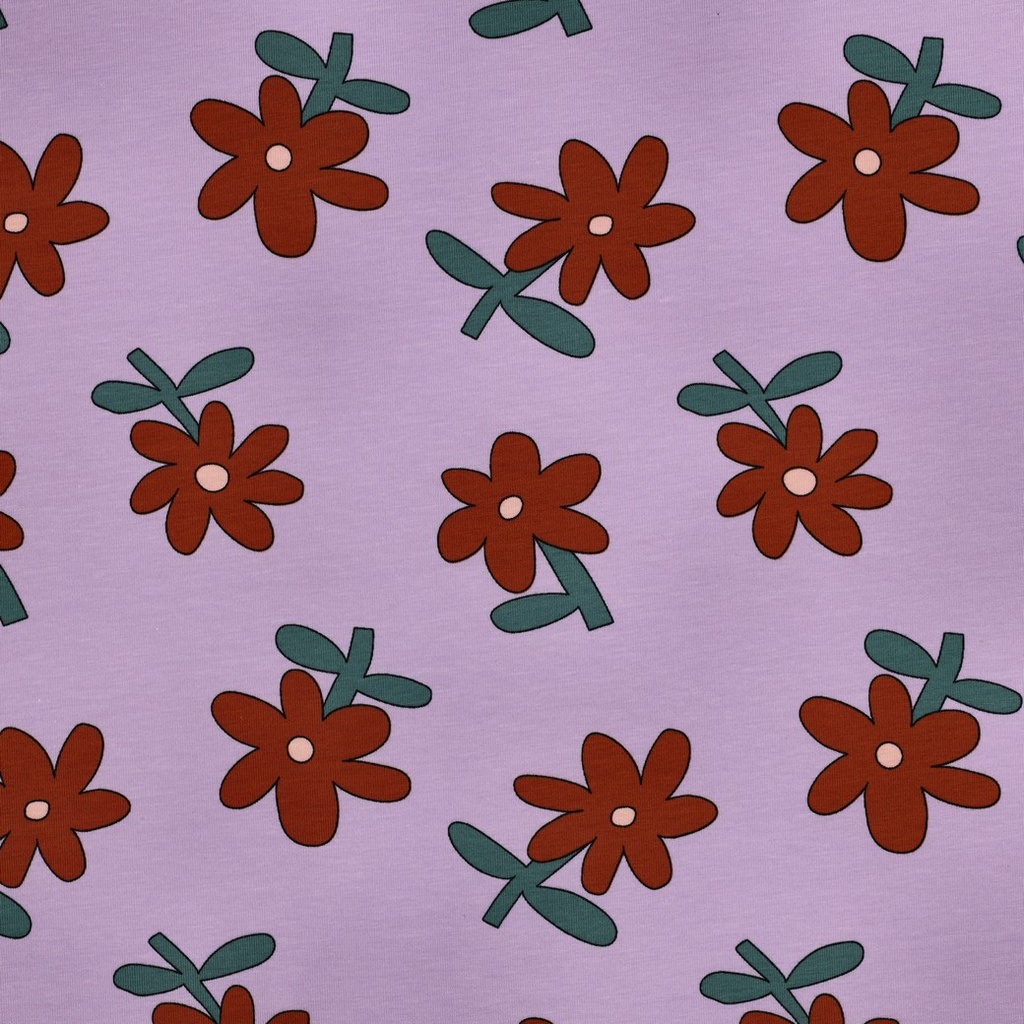Jennifer Bouron Organic Jersey Flowers - Lavender