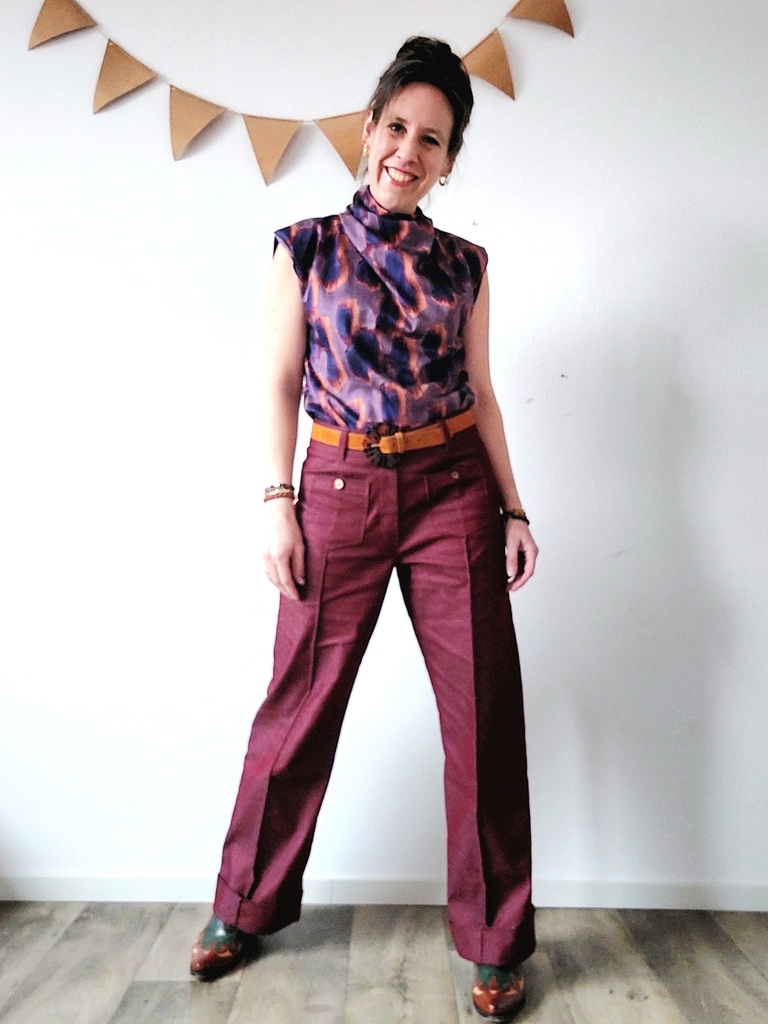 Stretch Jeans Burgundy