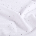 Polye./Katoen Strepen & Glitter Wit