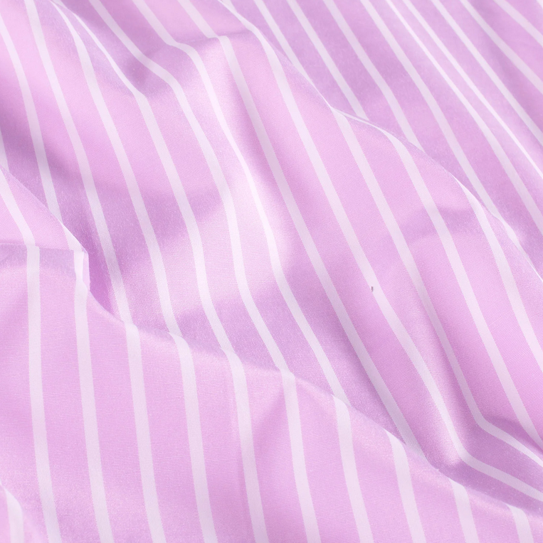 Polye./Katoen Strepen 1 cm. Rose