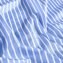 Polye./Katoen Strepen 1 cm. & Glitter Hemelsblauw