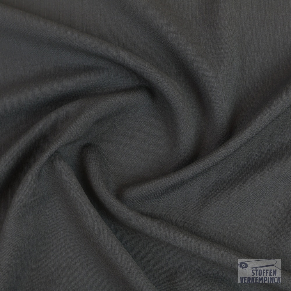 Wollen Stof Uni Anthracite