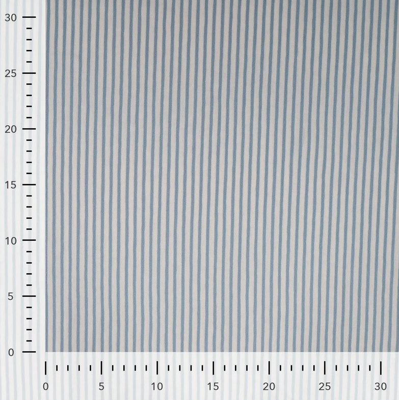 Jersey Katoen Yd Stripe Small White/Dusty Blue