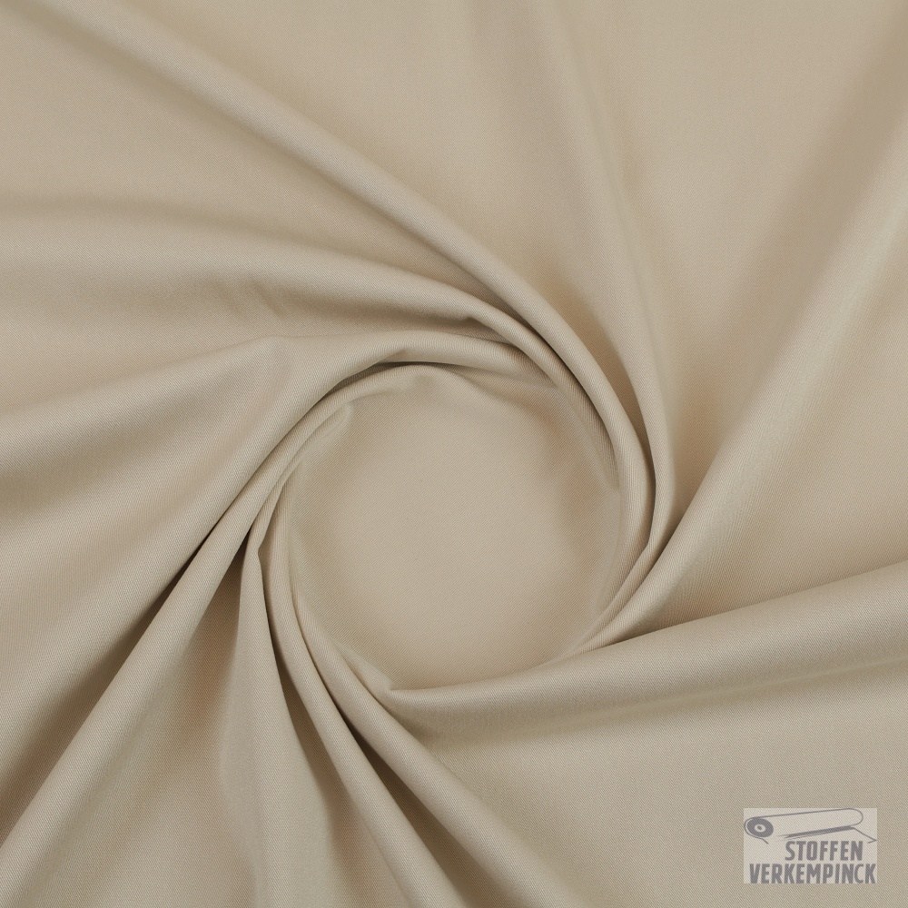 Viscose Uni Twill Stretch Light Beige