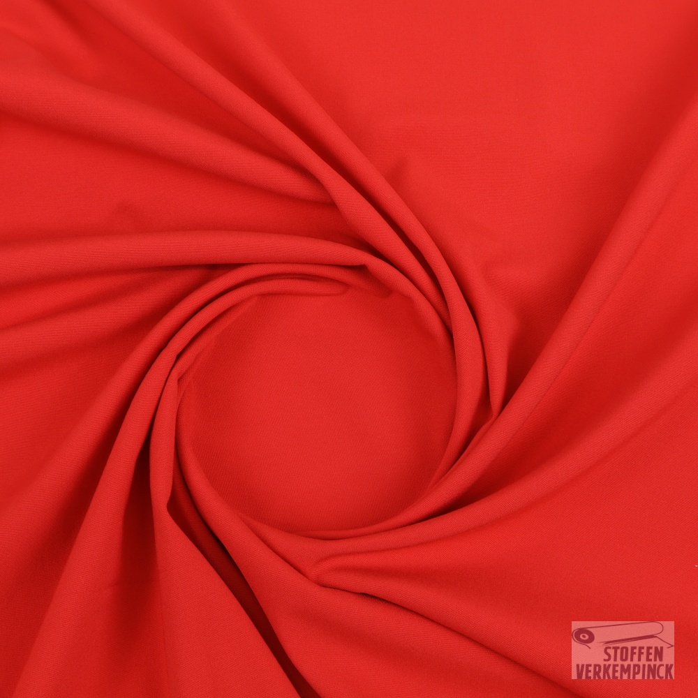 Viscose Uni Twill Stretch Red