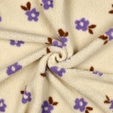 Teddy Jacquard Flowers Ecru/Lilac