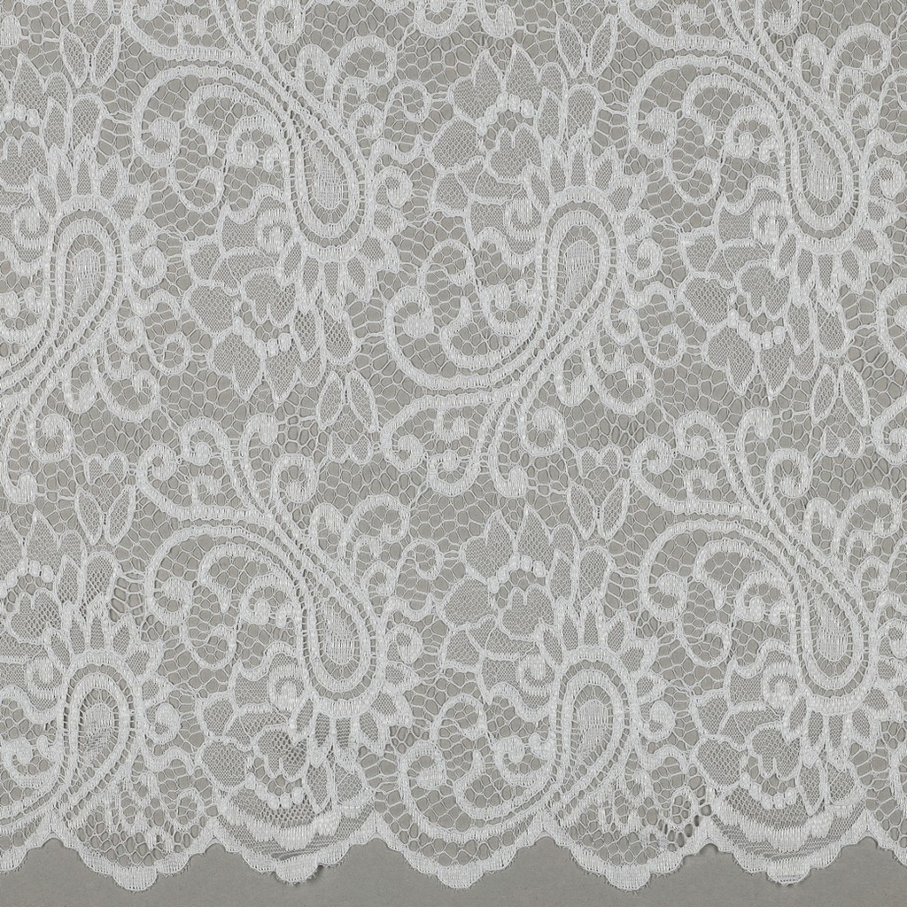 Lace two-side Scallop White