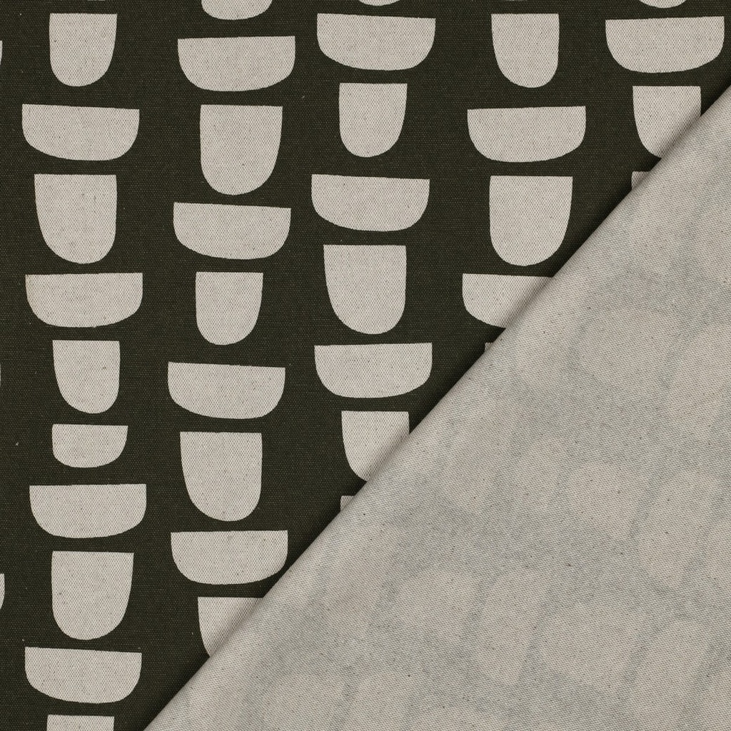 Canvas Linen Look Abstract Green