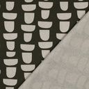 Canvas Linen Look Abstract Green