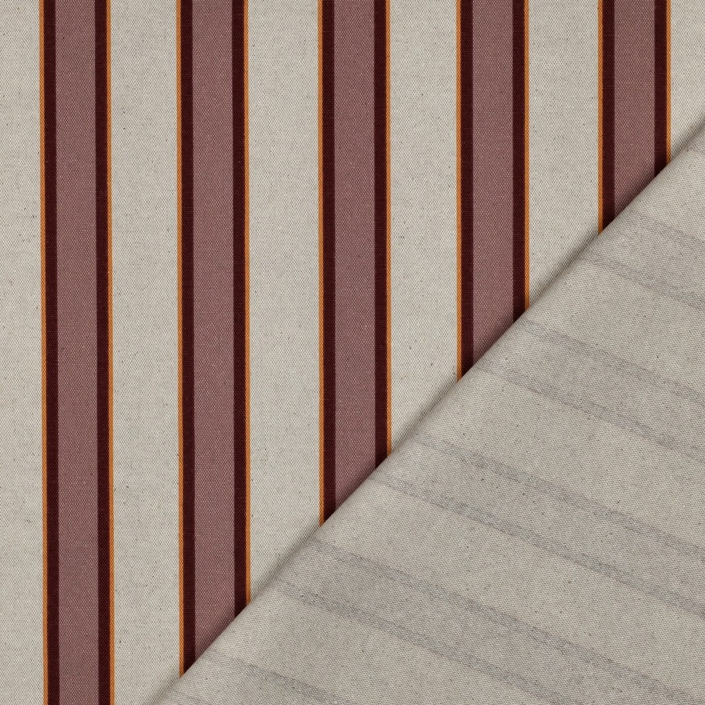 Canvas Linen Look Stripes Mauve
