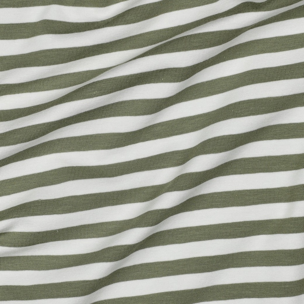 Jersey Katoen Ya. Dy. Stripes 1 cm. Soft Green