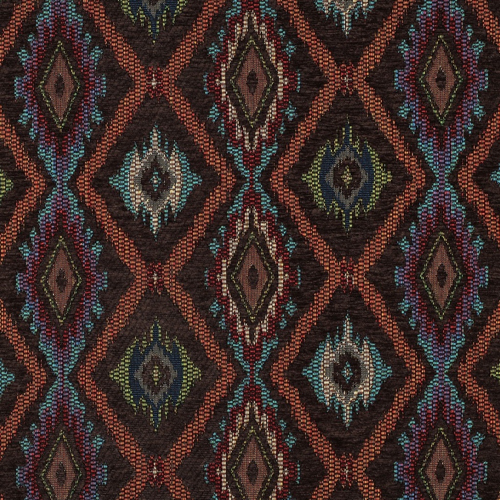 Gobelin Chenille Abstract Brown