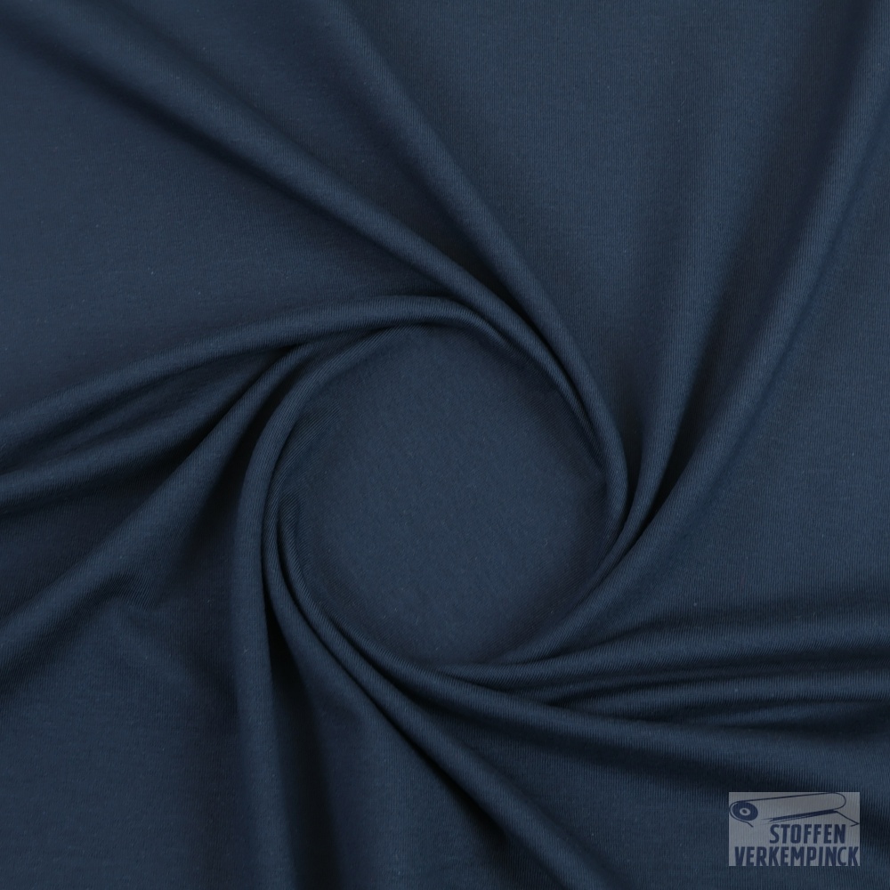Jersey Katoen Zwaar Navy