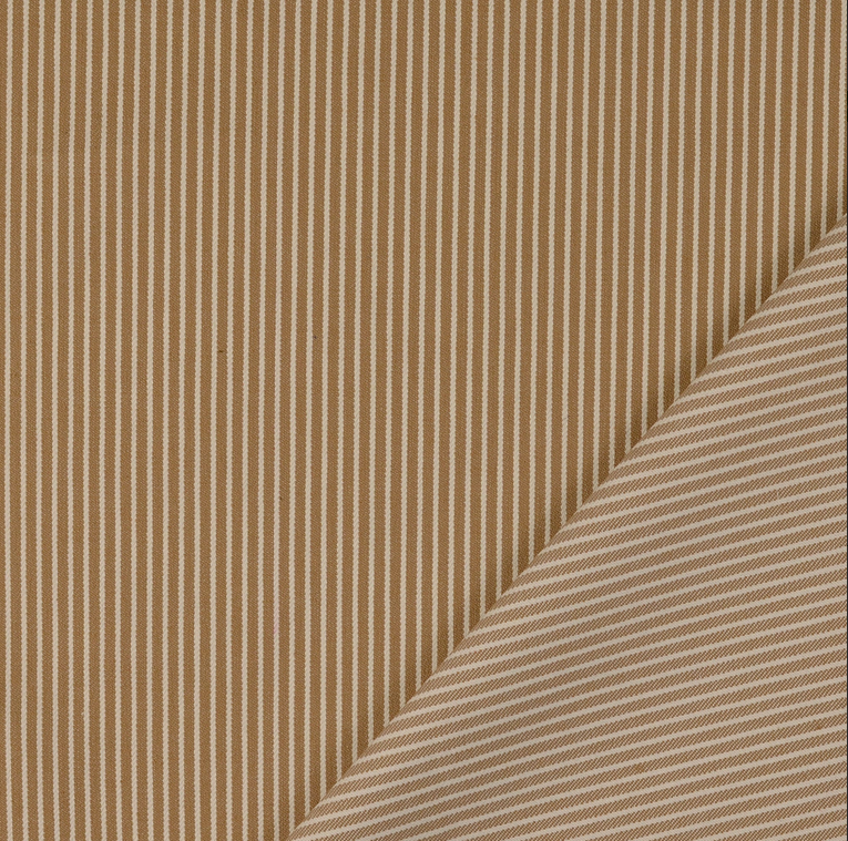 Denim  Stretch Small Stripes Beige