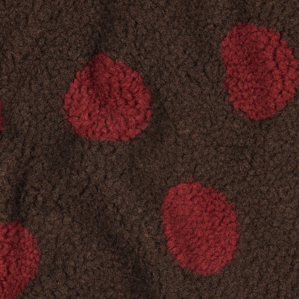 Teddy Jacquard Big Dots Dark Brown