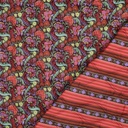 Matelassé Cotton Voile Digital Retro Flowers Brown
