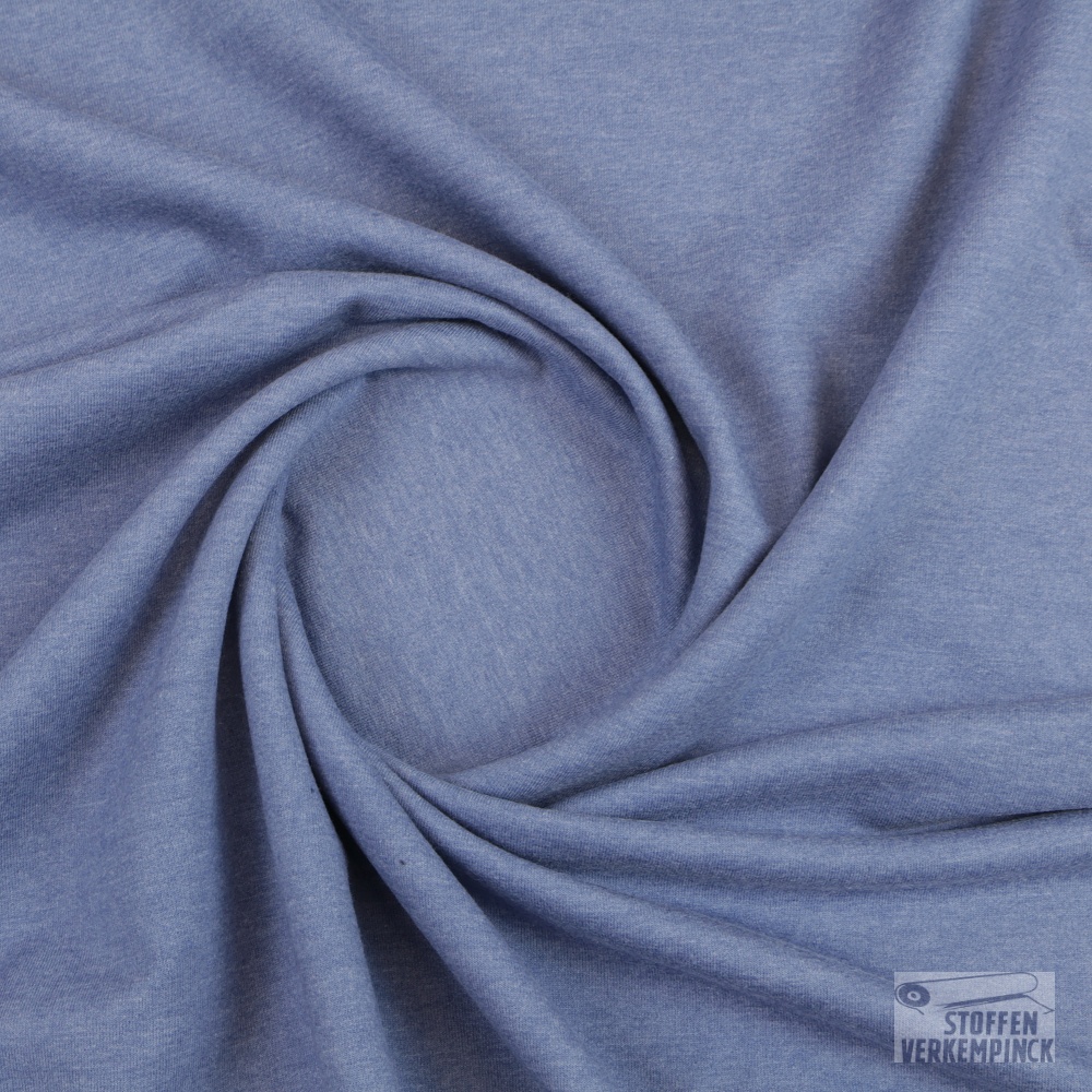 French Terry Brushed Jolieno Jeansblauw