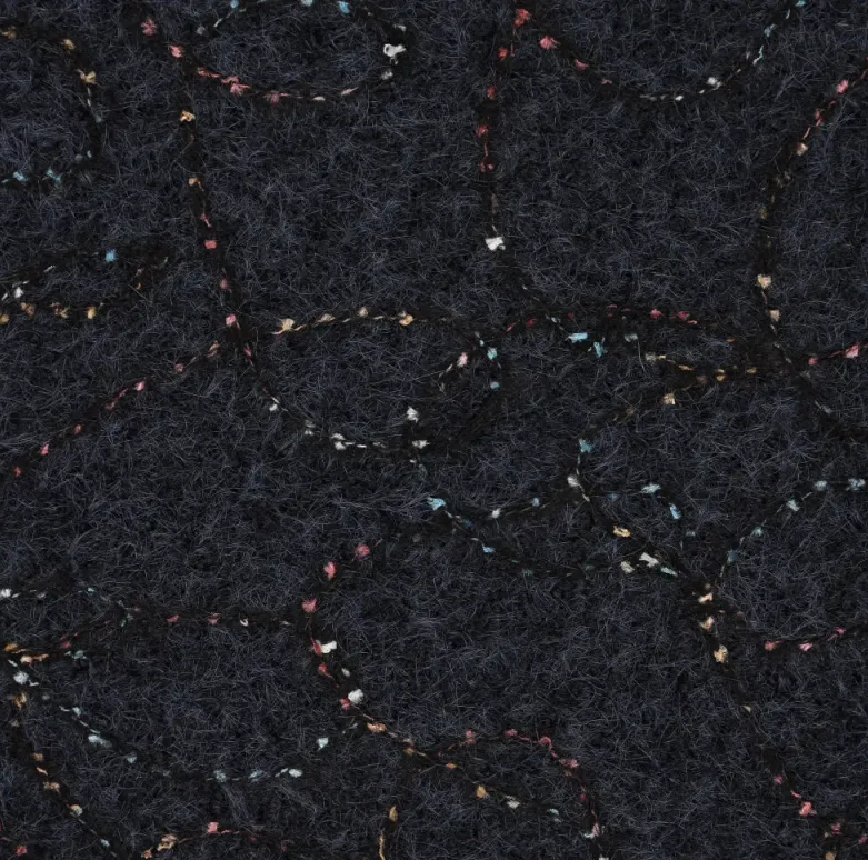 Mantelstof Bouclé Embroidery Lizzy Navy